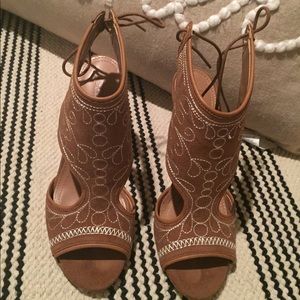 BCBGMaxAzria chestnut heels. New with box